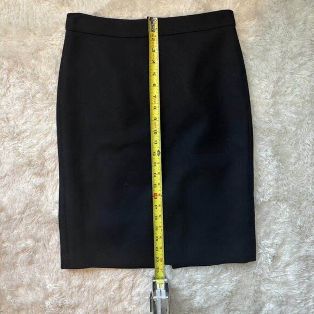 J. Crew 100% Wool Pencil Skirt Sz 4 - Black - EXCELLENT CONDITION